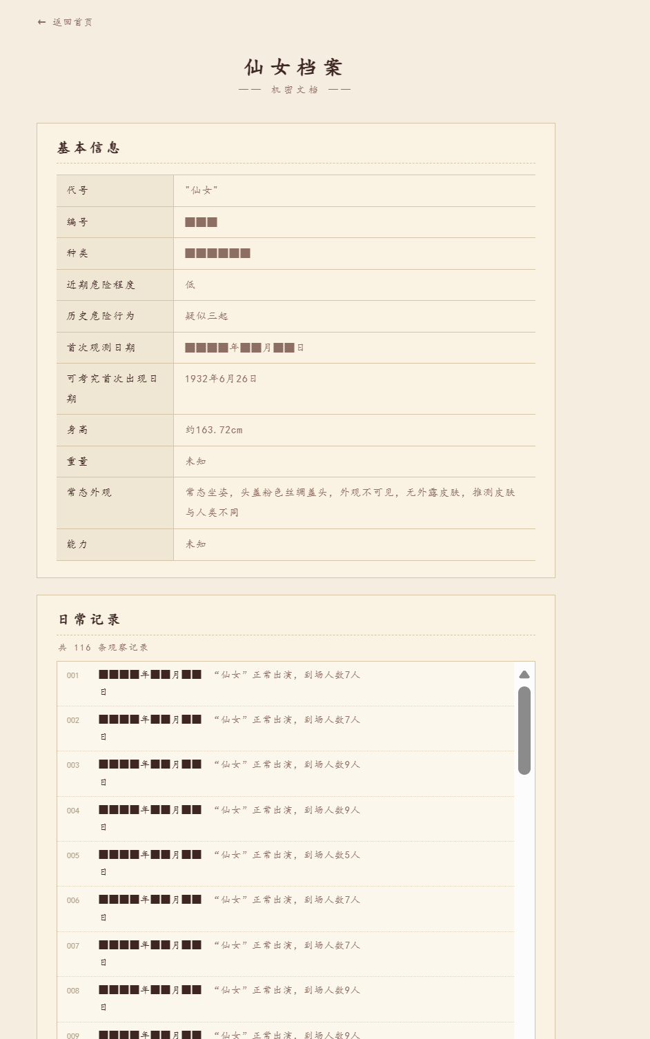 仙女档案